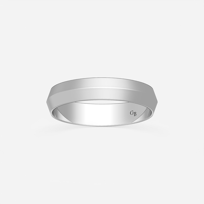 Knife Edge Wedding Band - 4mm Knife Edge Wedding Band
